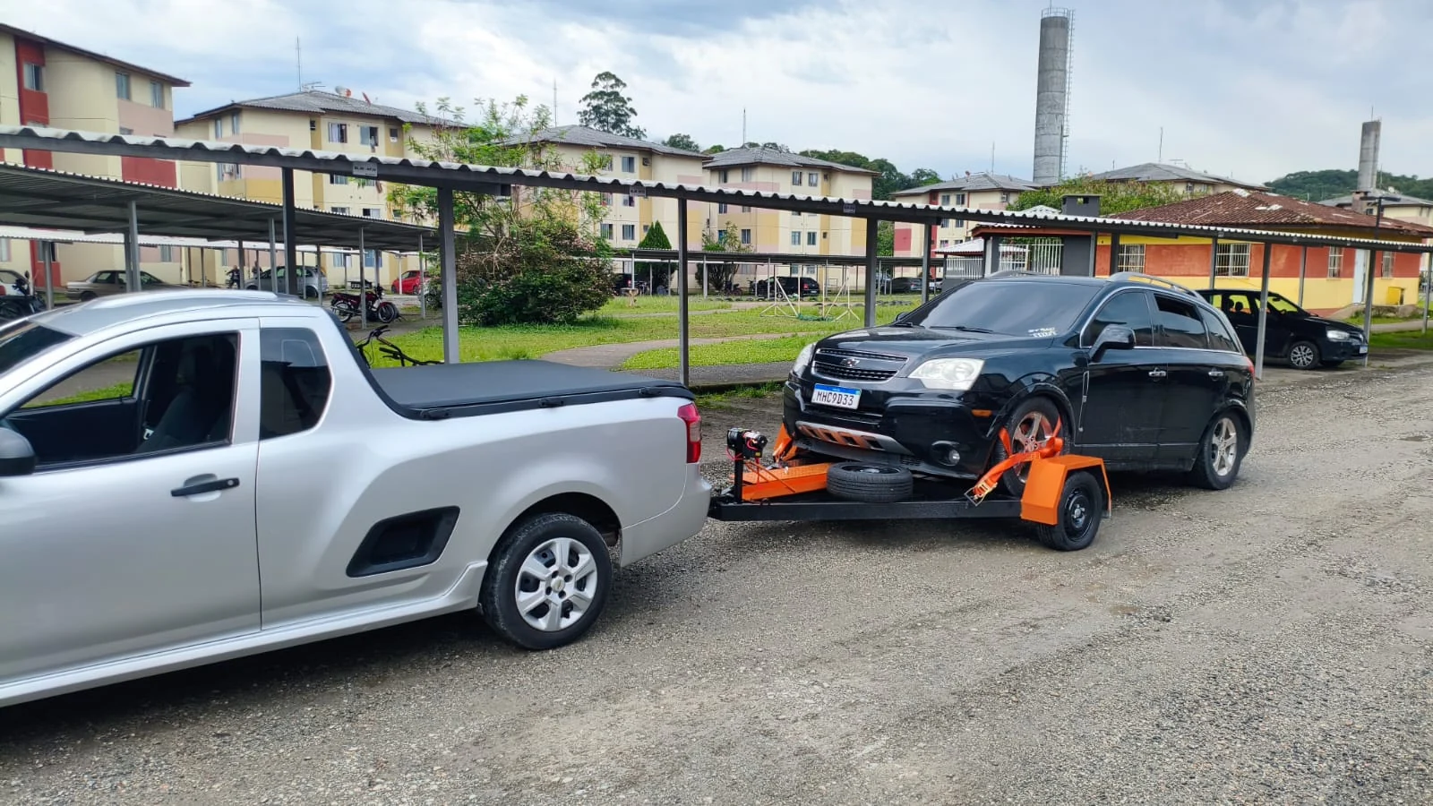 Guincho para carro realizado pela Moura em Joinville